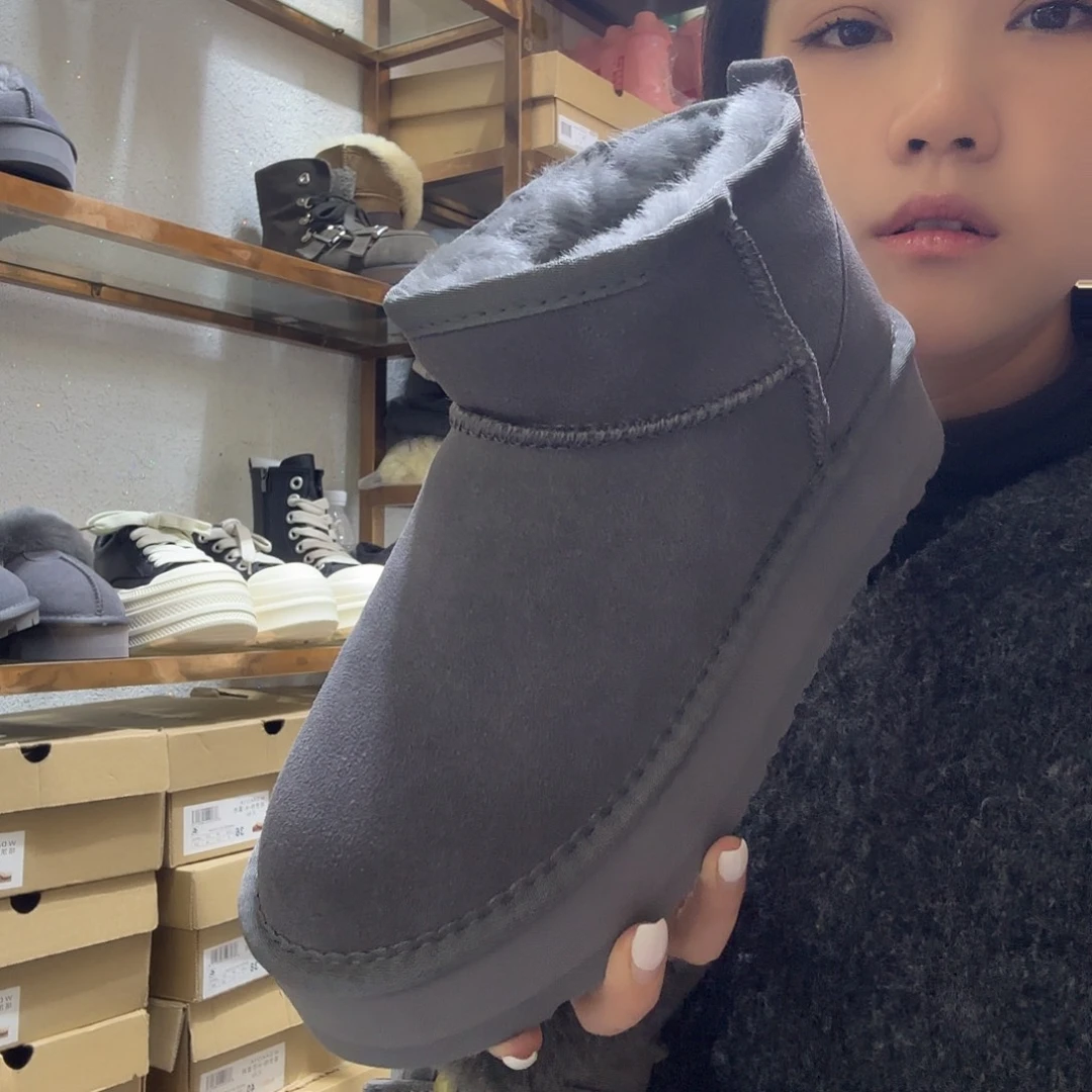 40码栗色雪地靴大棉