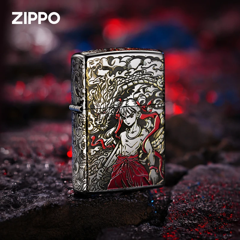 zippo打火机国风设计款【哪吒降龙】官方正品原装防风DYX1