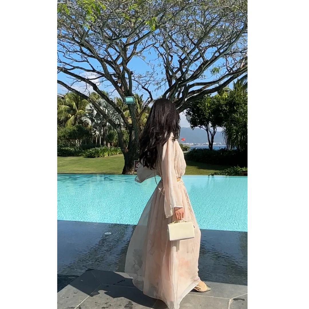 【N·COU】25春新款【南国晚风】超仙度假风松弛衬衫套装DY31119