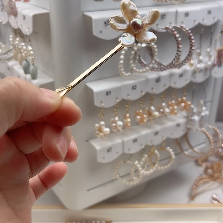 淡水珍珠未镶嵌发夹