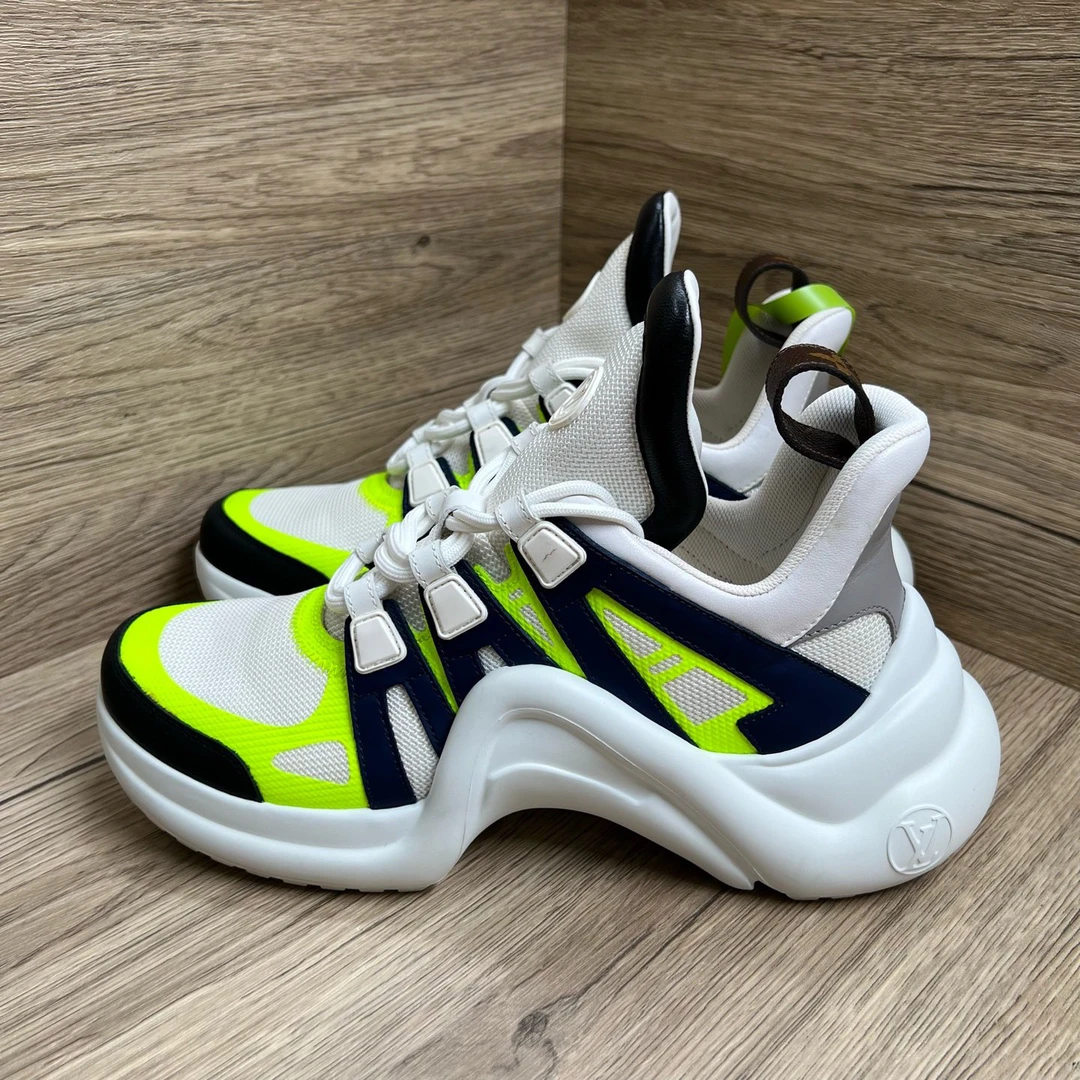 95新 LouisVuitton/路易威登 Archlight 白绿黑拱桥鞋 38码/98新