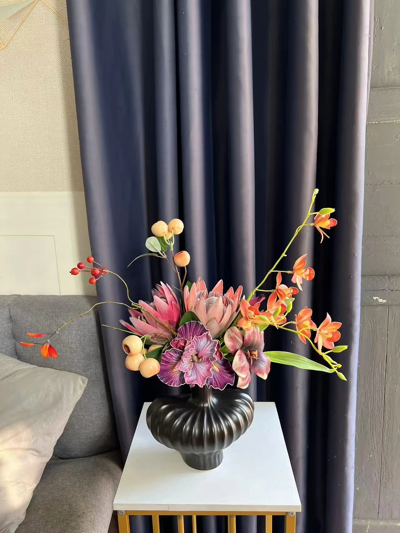 高品质手感仿真花假花客厅茶几书房边角柜装饰摆放花艺