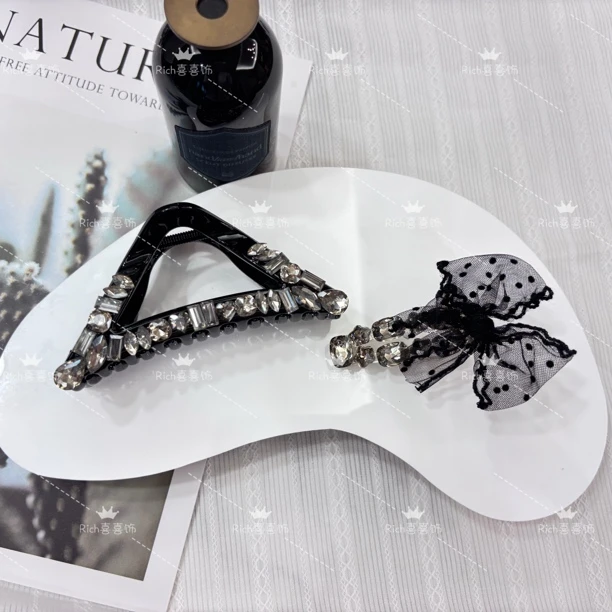 （Rich喜喜饰）气质御姐风镶钻抓夹熟女蝴蝶结复古商务/千金二件套