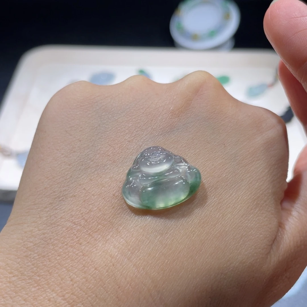 颈饰未镶嵌翡翠冰飘佛公