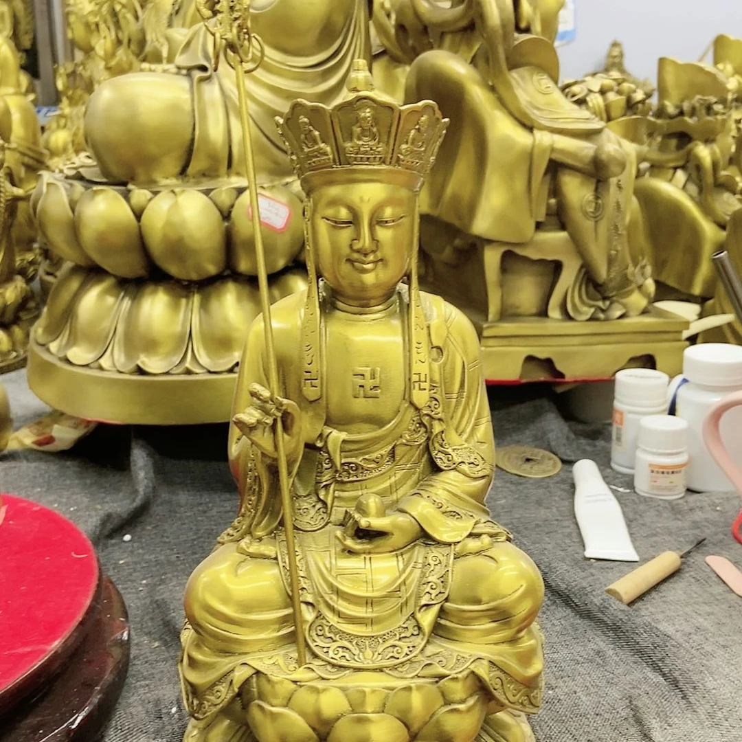 【闪购商品】k****a铜精工地藏菩萨30厘米摆件