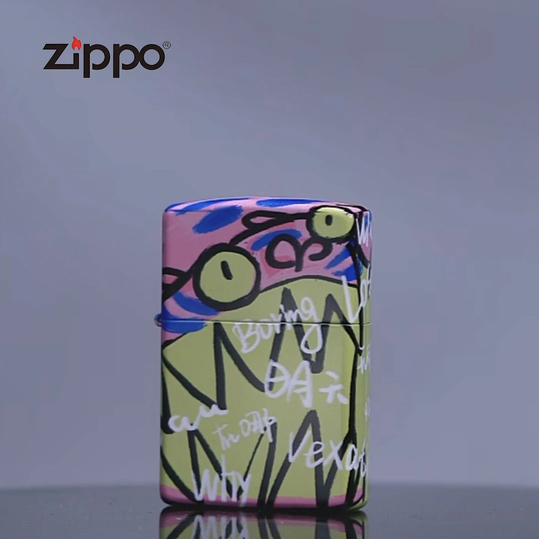 ZIPPO 打火机正品 205彩绘快乐TC9902US 0058