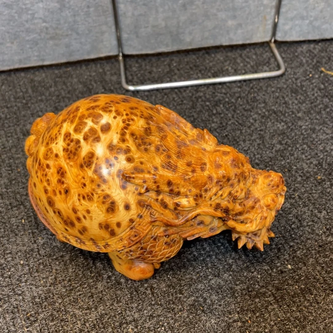 柏木（崖柏）太行精品陈化黄金底满留疤龙龟摆件