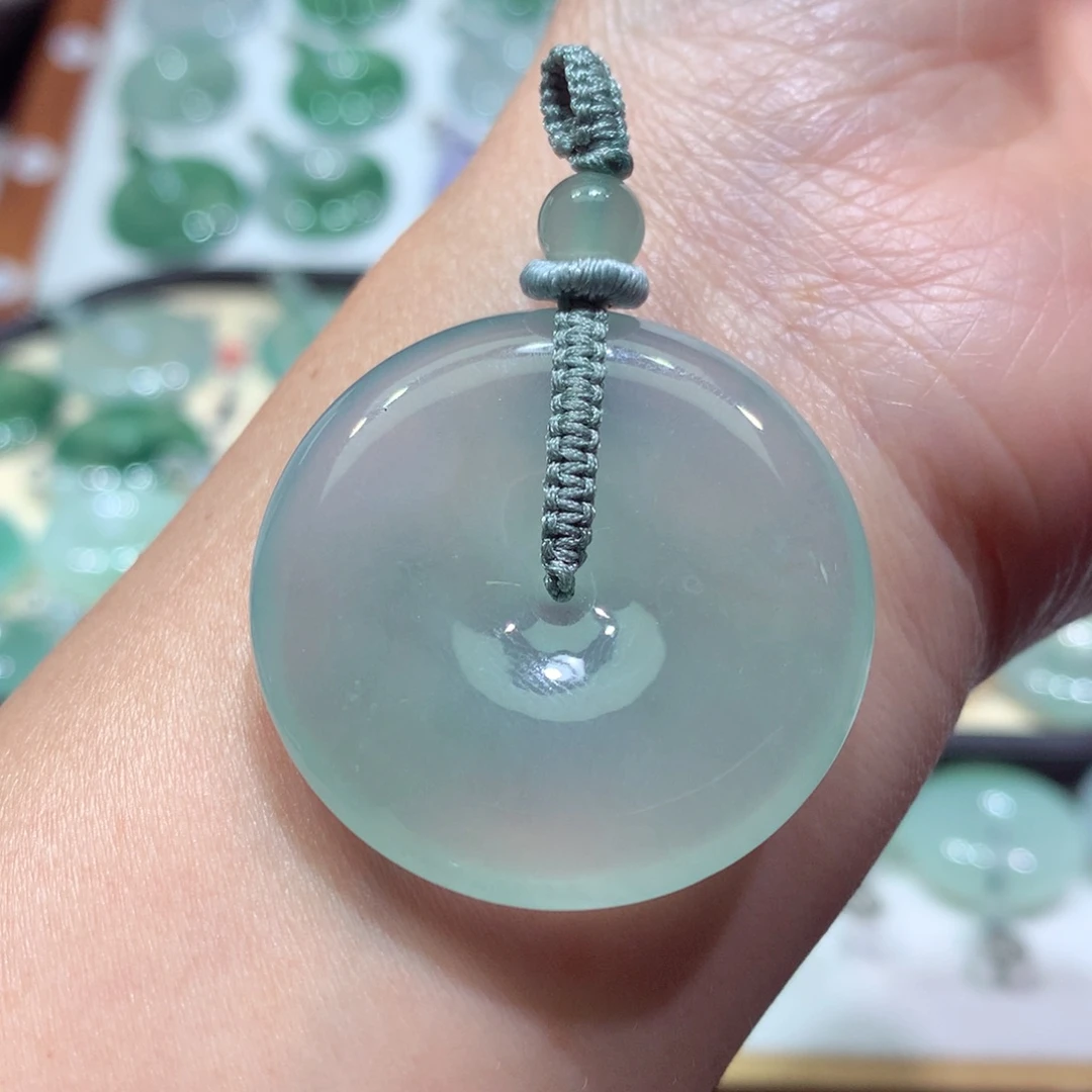 翡翠未镶嵌颈饰58尺寸34.9*6.3