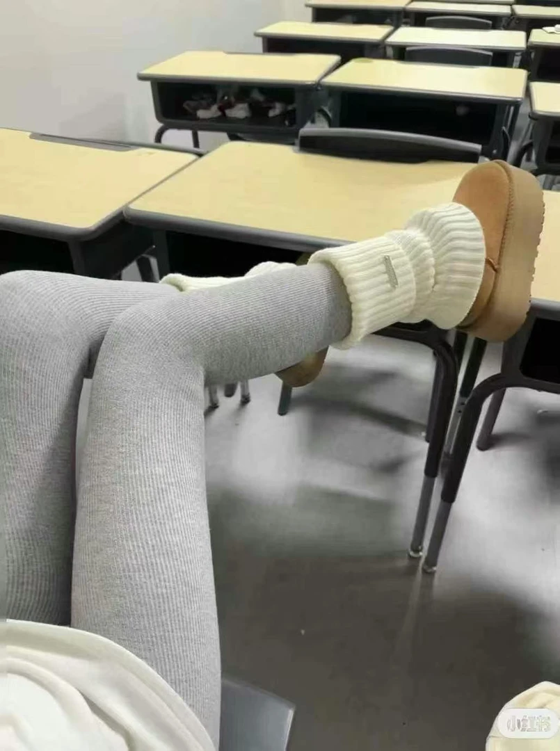 周日见  自发热螺纹打底裤袜加绒加厚款