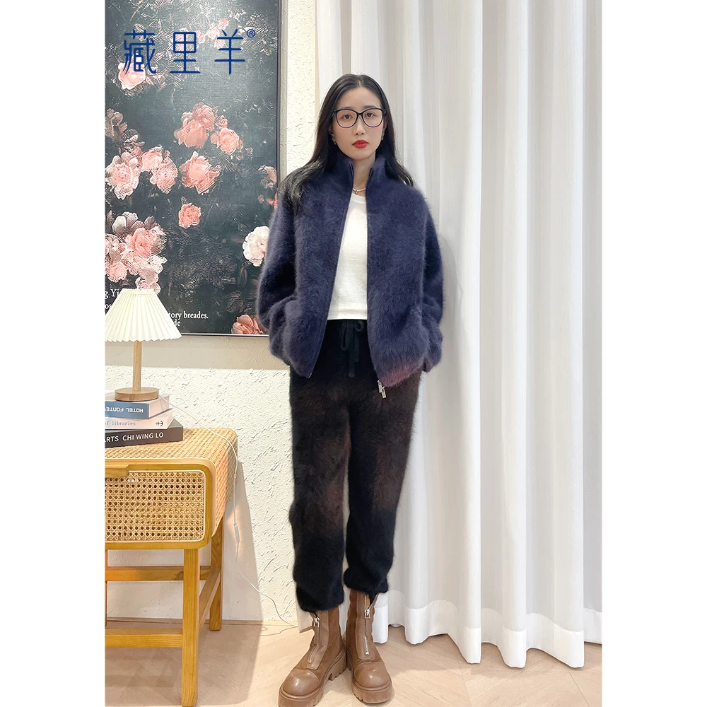 藏里羊【北美小动物毛毛】“魅力线条”独家重磅修饰腿型小脚裤M1719