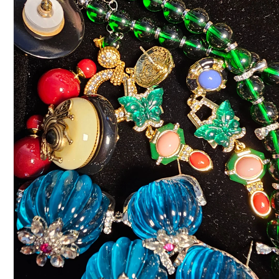 合金耳饰 百搭的复古中古耳饰