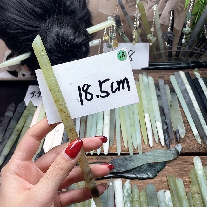 蛇纹石玉发饰合金