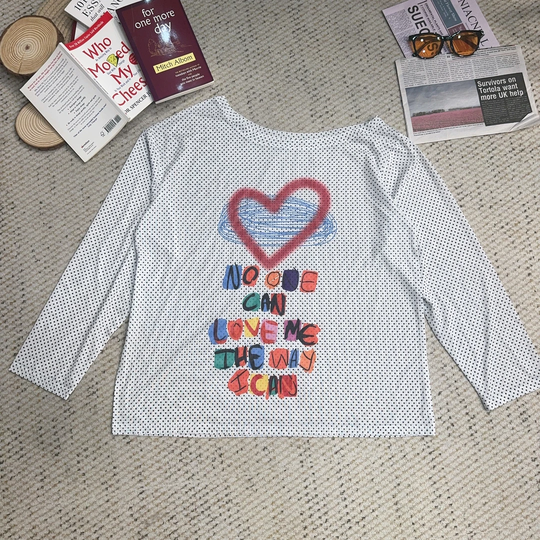 2025夏季新款波点卡通印花防晒长袖T恤3797