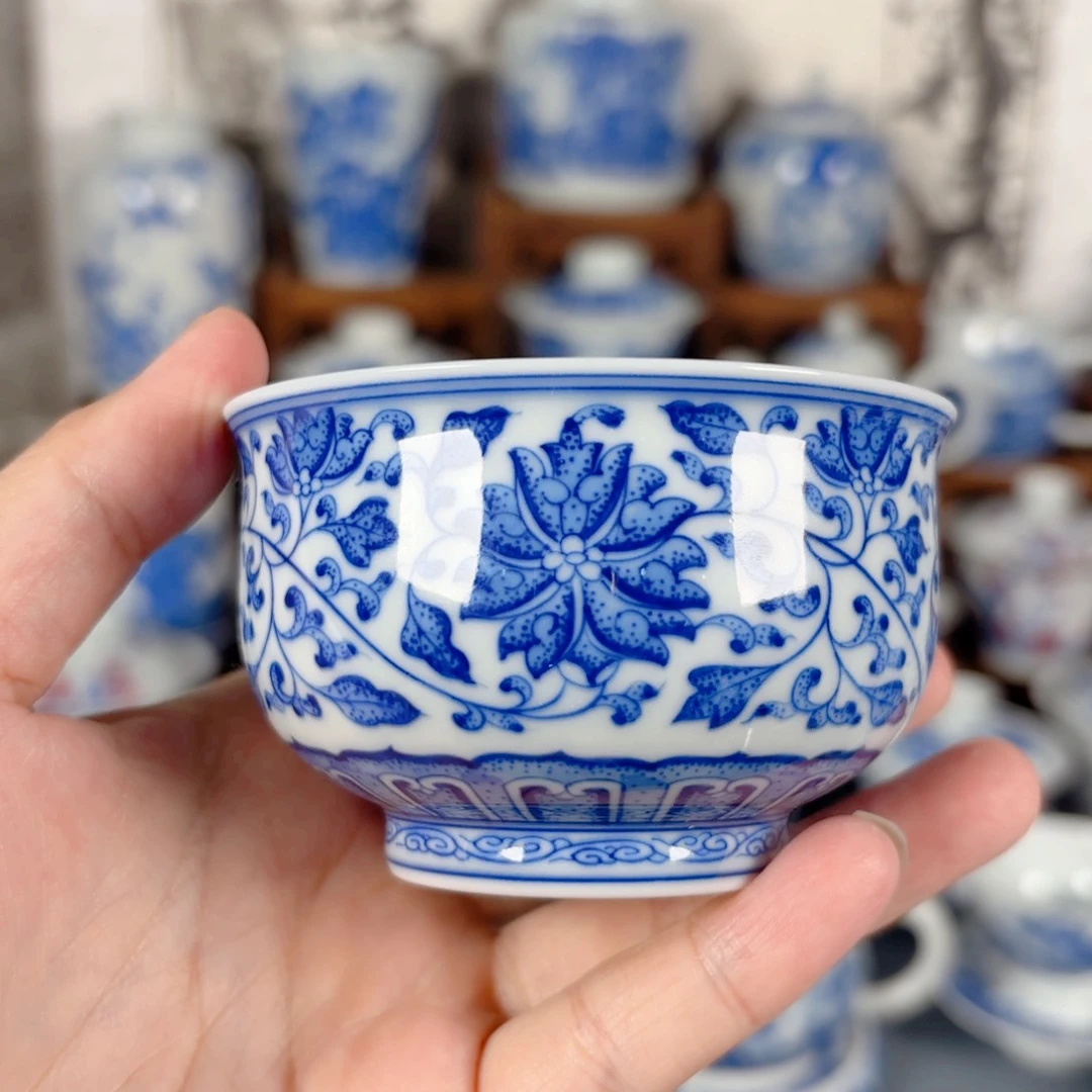 杯青花瓷器手绘作品陶瓷杯