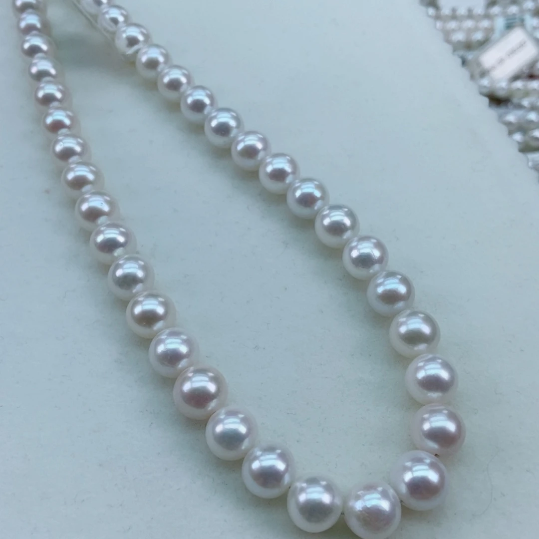 淡水珍珠银S925镶嵌颈饰10/11镜面极光炫彩赛海水