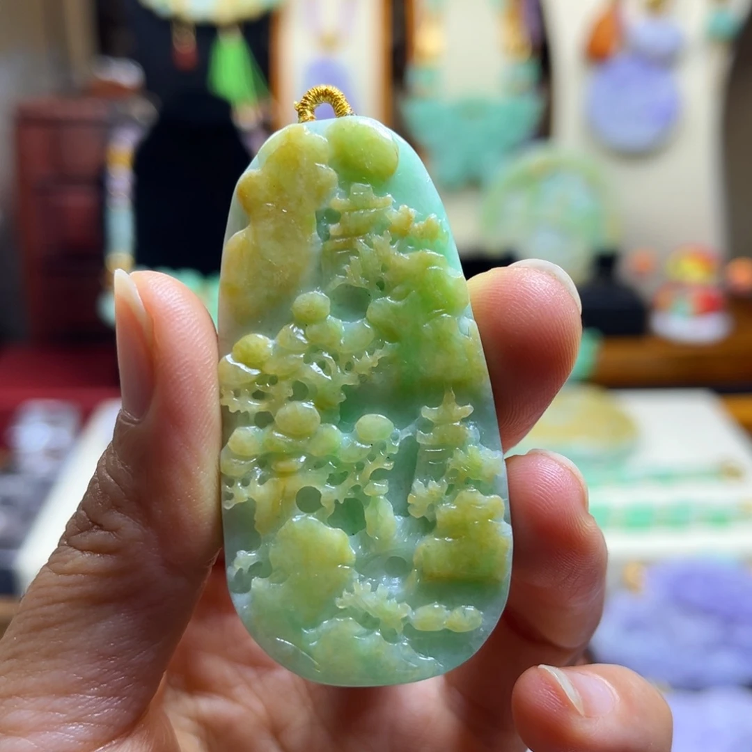 翡翠未镶嵌颈饰天然翡翠