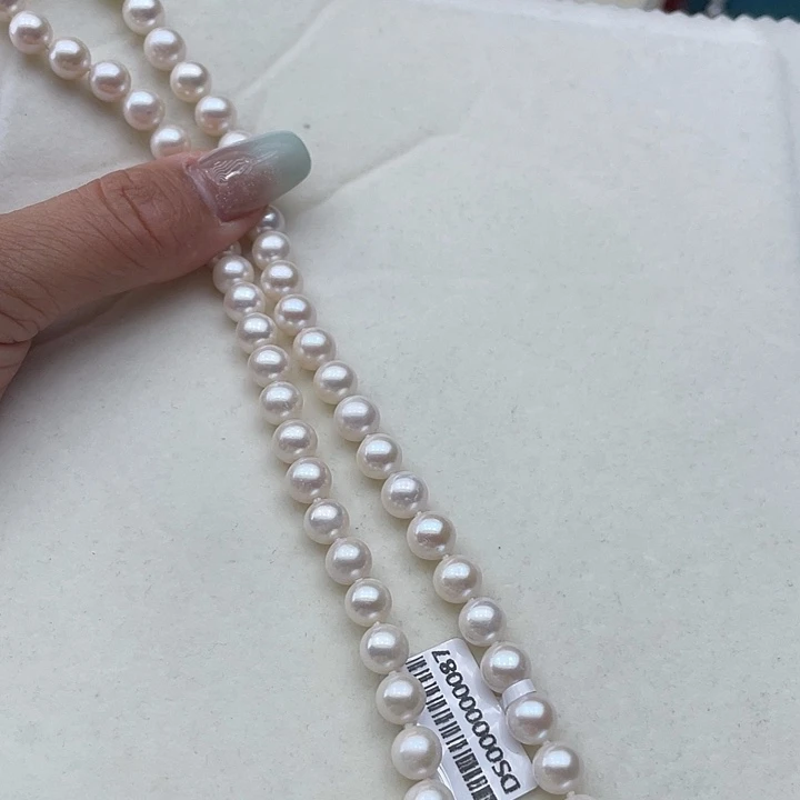 淡水珍珠银S925镶嵌颈饰卡8+极光炫彩高品捡漏