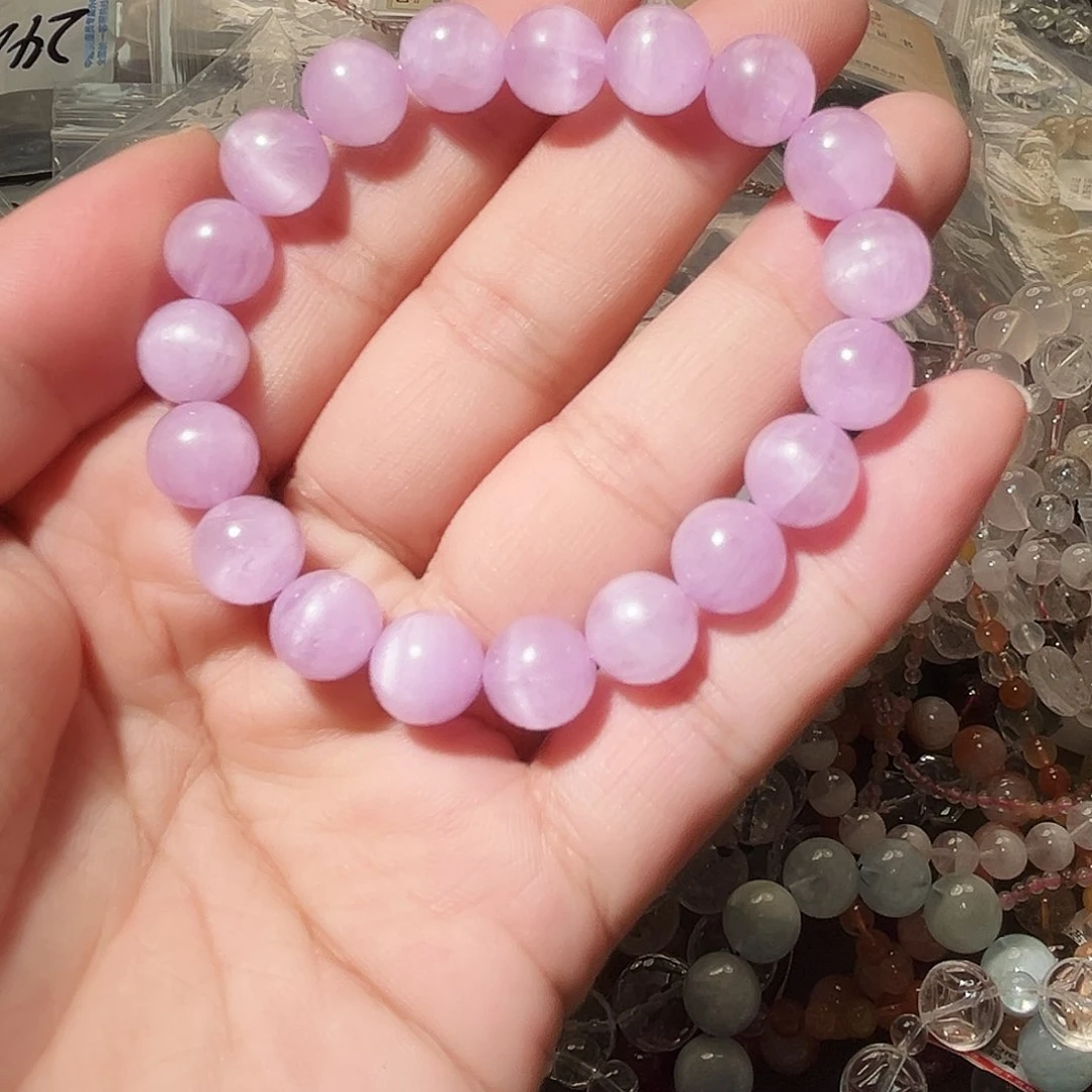 水晶手链未镶嵌紫锂辉9毫米