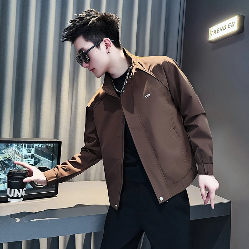 秋季爆款男士立领夹克2025新款男款高级感潮牌简约秋款男装外套衫