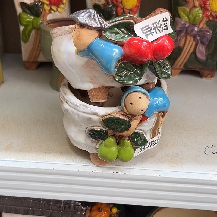 紫砂花盆粗陶材质多肉花盆