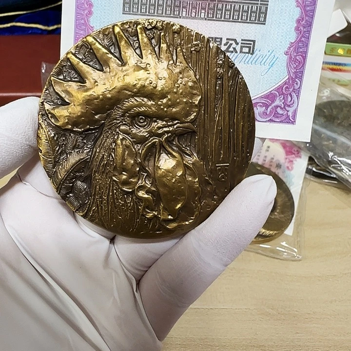 其他普通金属生肖鸡铜章上海造币厂
