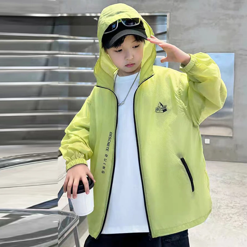 503061男童防晒衣2025款夏休闲中大童透气时尚夏季韩版防晒服外套