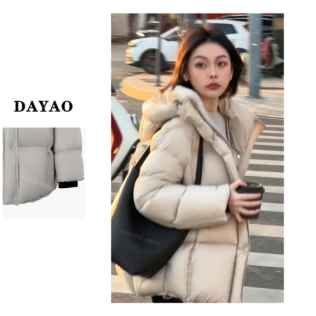 中长款新国标90三星鸭绒赛柔丝羽感面料泡芙感经典保暖羽绒服