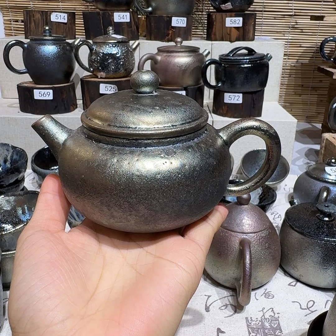 燕***飞杯建水紫陶紫泥柴烧壶