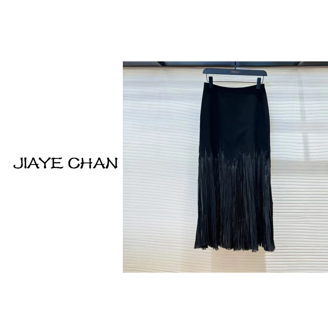 【西西高定】高级拼接优雅飘逸下摆半身裙