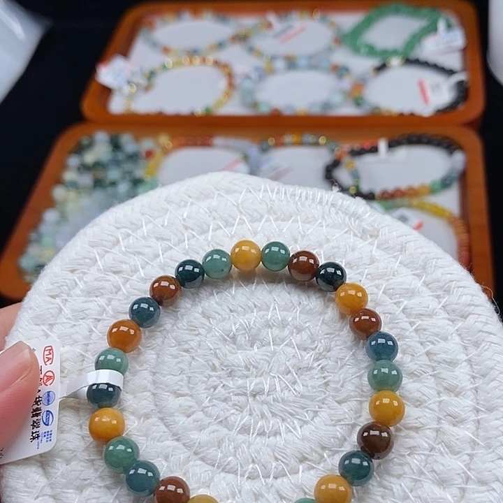 翡翠未镶嵌手串卡7mm 半价无鉴赏16