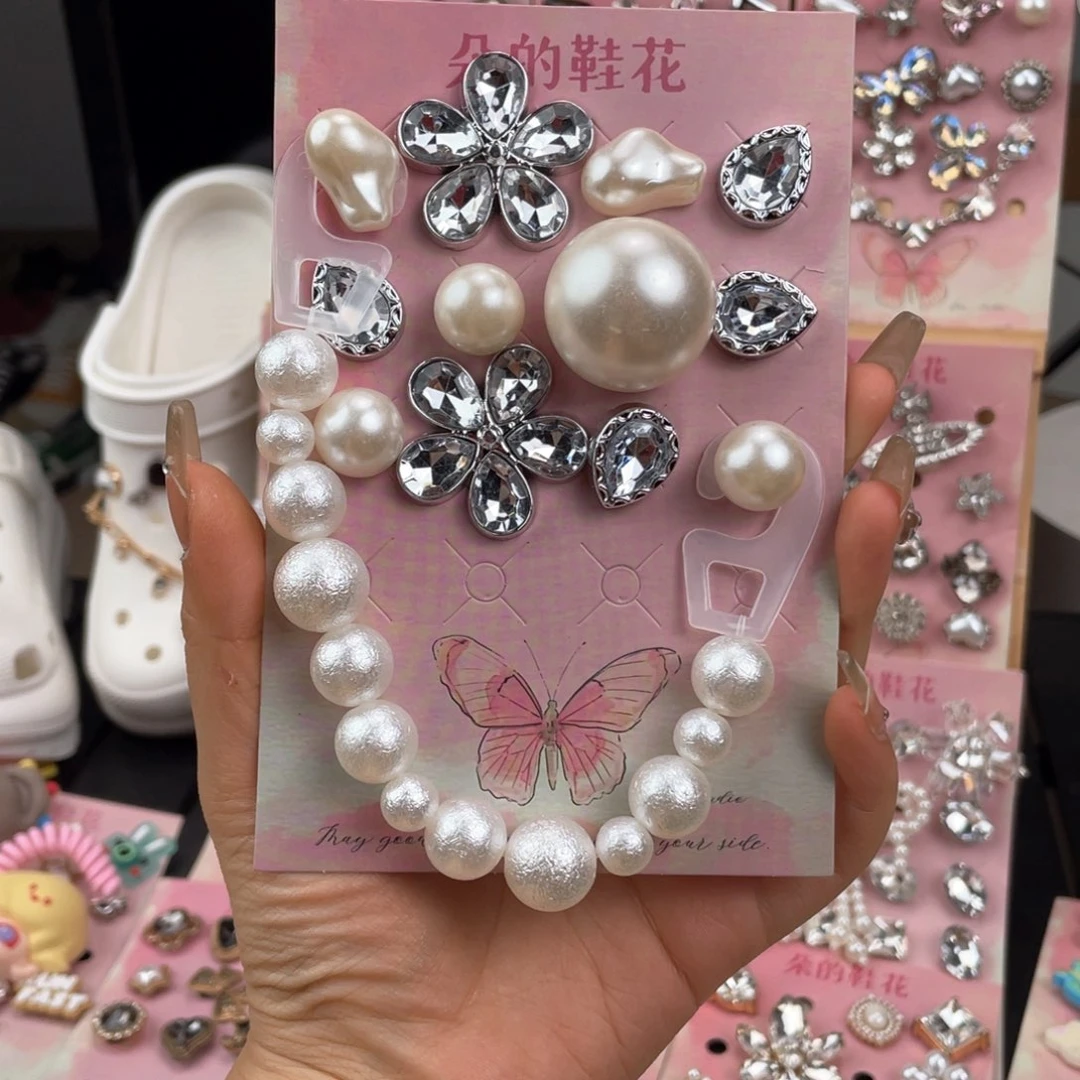 水晶钻石 洞洞鞋鞋花