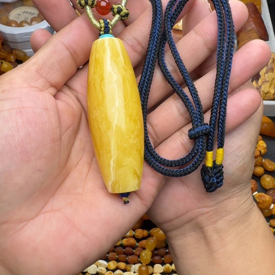 裸石琥珀未镶嵌天然蜜蜡吊坠