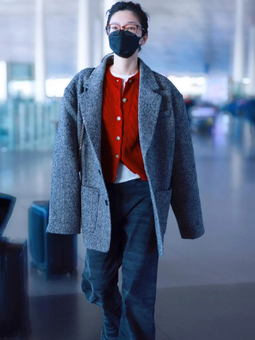 【江疏影同款】羊绒羊毛小马绞花开衫-2532