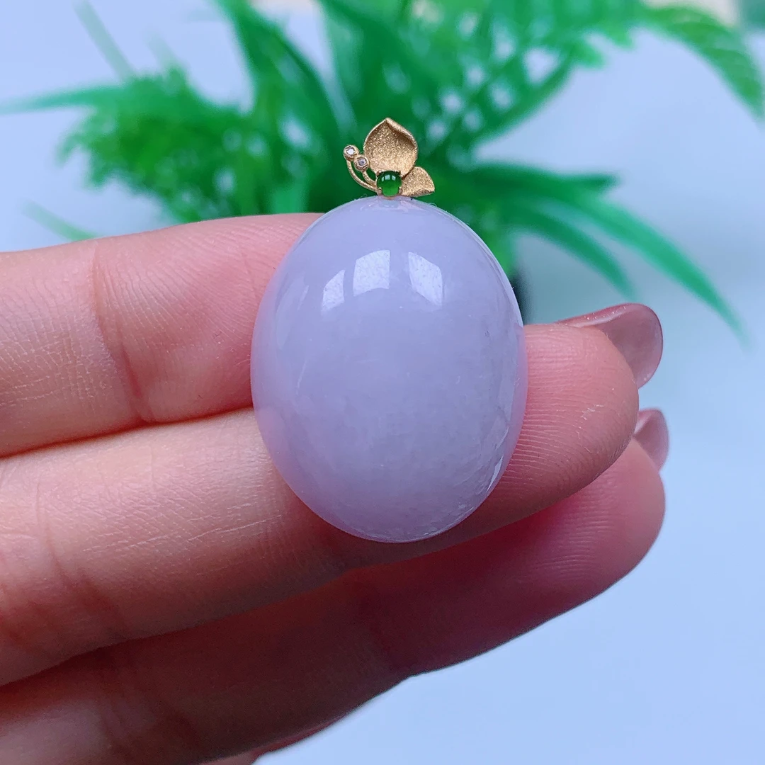 缅甸天然A货翡翠，紫罗兰蛋面 编号29/219尺寸24.7-19.6-11.8