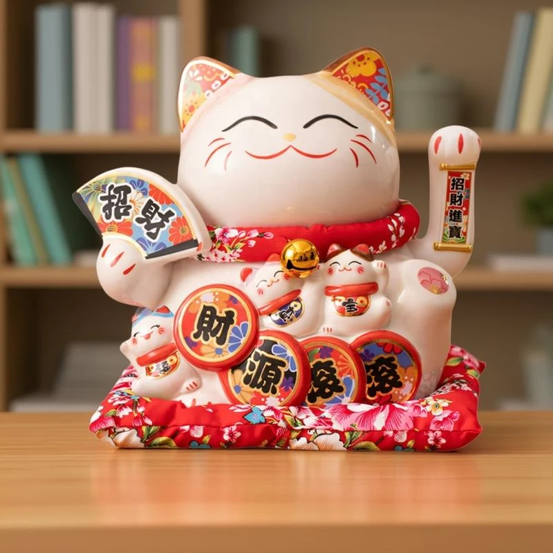 招财猫特大号自动招手摆件开业礼品发财乔迁家居店铺收银台摆件