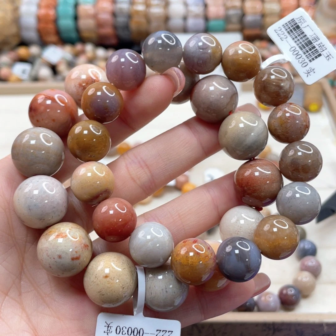 硅化珊瑚（珊瑚玉）手链未镶嵌牧****A394