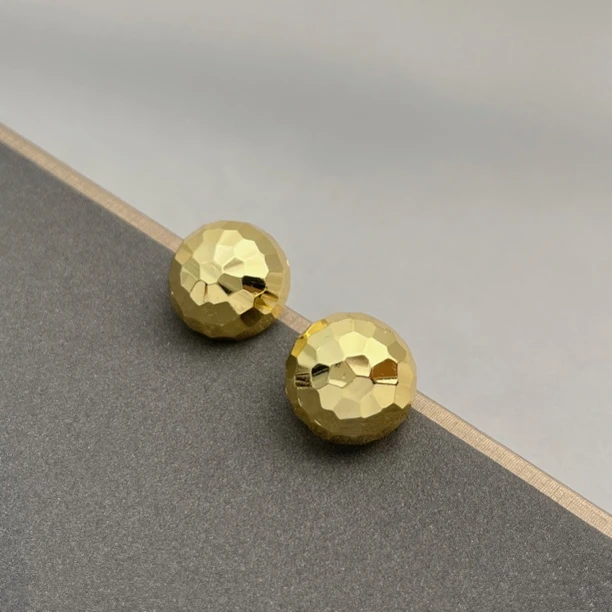 铜合金耳饰 金色几何原创设计轻奢风耳钉