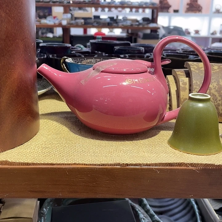 成艺桃粉色陶瓷壶大hu