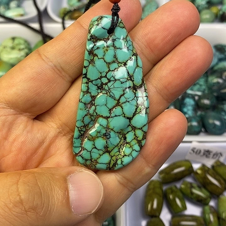 未镶嵌高瓷绿网花随行牌子