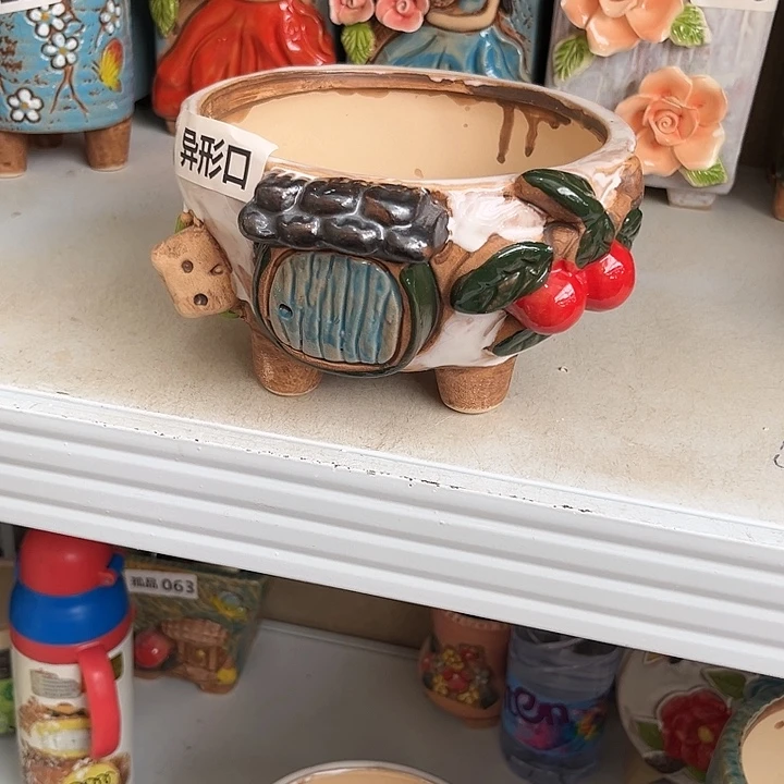 粗陶材质多肉花盆