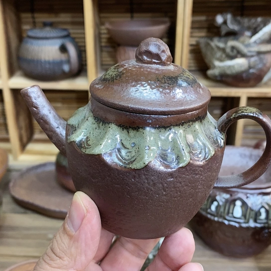 粗陶志野柴柴茶器