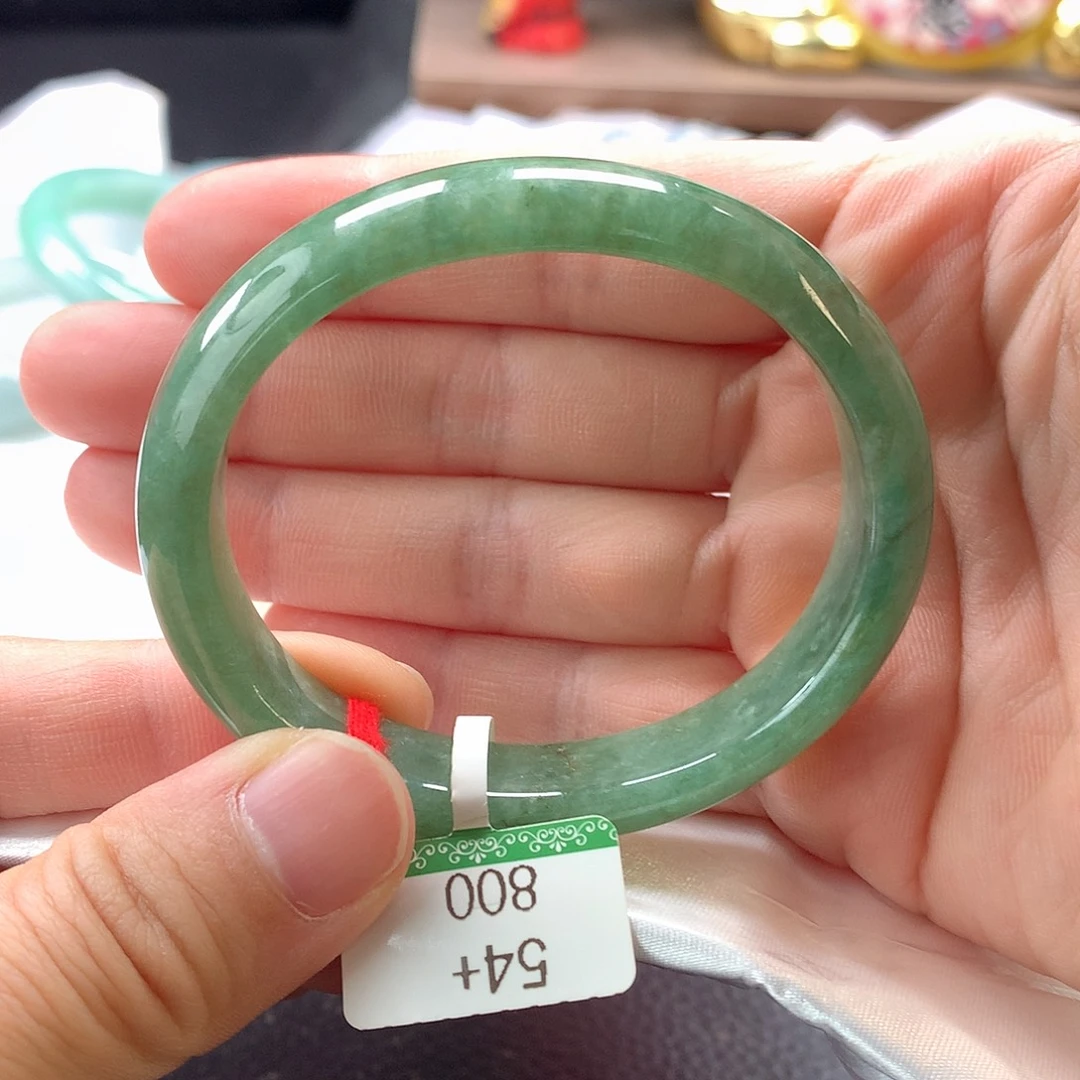 翡翠未镶嵌手镯缅甸A货翡翠手镯贵妃