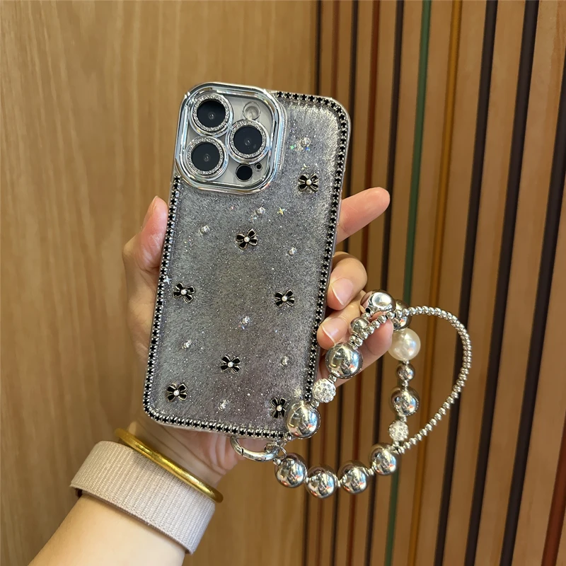 简约ins蝴蝶结手机壳适用苹果17Pro镜头膜华为oppo全包小米vivo女