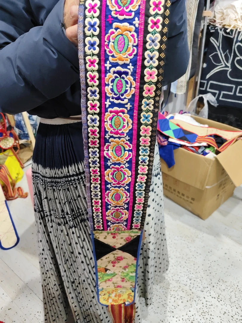 全丝线手工绣花腰带