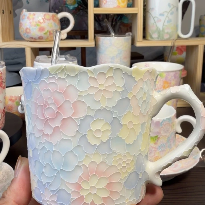 陶景德镇手绘万花杯