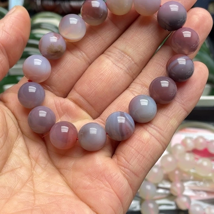 玛瑙/玉髓未镶嵌手链绯红盐源玛瑙手链