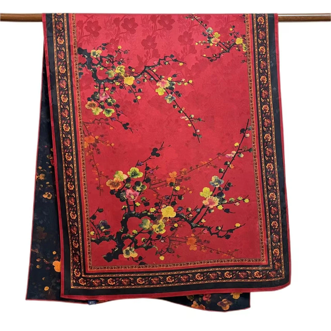 丨腊梅 丨香韵纱 花萝 提花 镂空180*70长巾