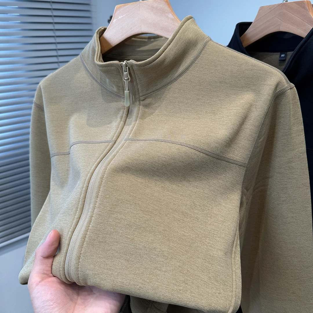 Zero Degree North高档奥利绒运动夹克男秋冬加绒加厚立领外套