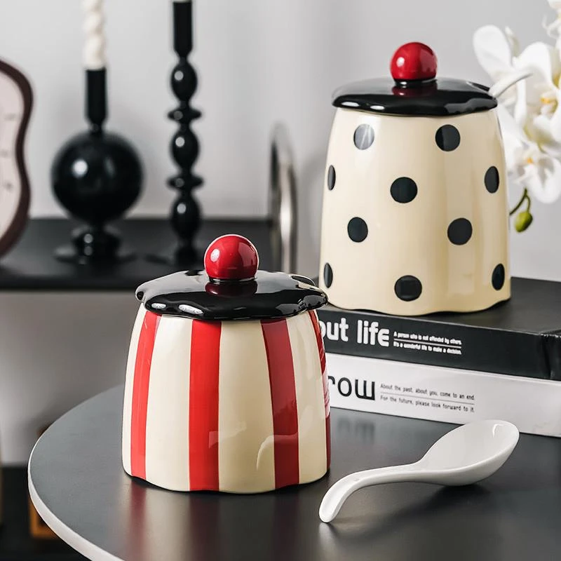 高颜值猪油罐家用可放冰箱网红调料罐陶瓷耐高温荤油罐子油泼辣子