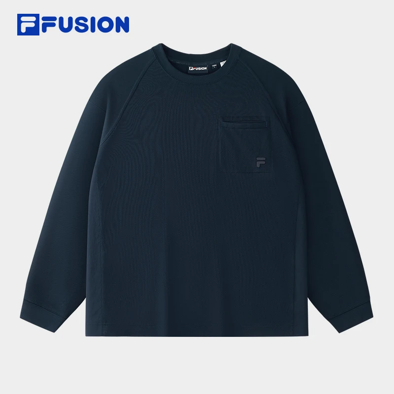 FILA/斐乐情侣秋季新款运动舒适休闲圆领长袖T11U535201F